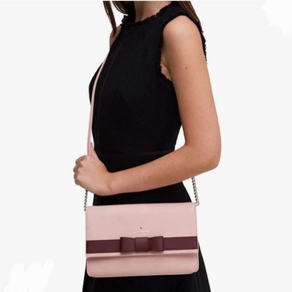 Kate Spade of New York Veronique Kirk Park Pink Saffiano Leather Crossbody Purse - Picture 11 of 15